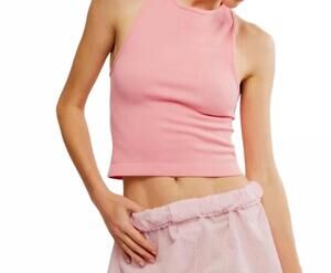 NEW FREE PEOPLE hayley racerback brami in peachy pink